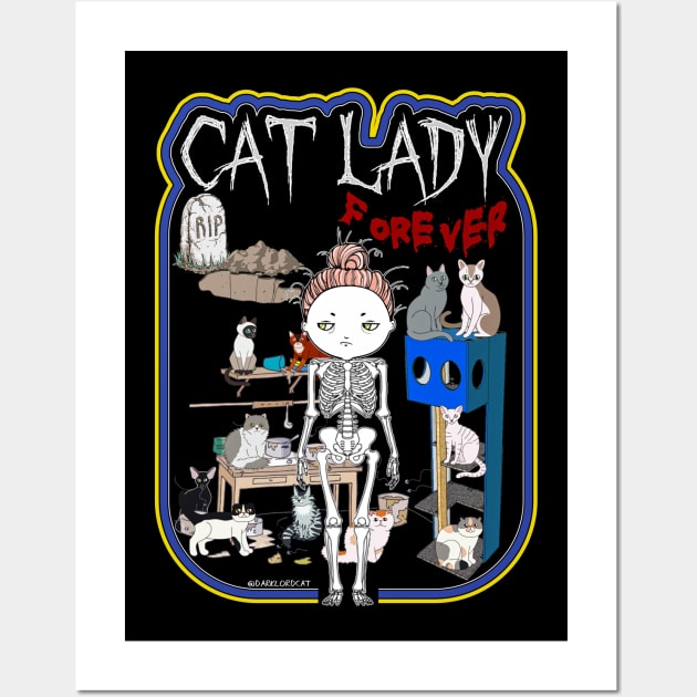 Cat lady Wall Art by darklordpug